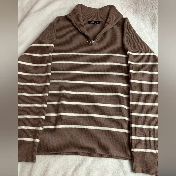 brown striped sweater - Picture 4 of 5